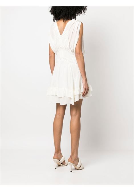 White sleeveless ruffle-hem short dress - women IRO | 23SWP33CONORECR01