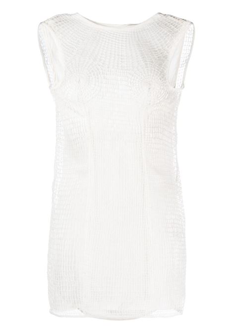 White woven sleeveless minidress - women ISA BOULDER | RS23DR16CHLK