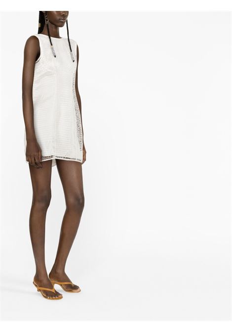White woven sleeveless minidress - women ISA BOULDER | RS23DR16CHLK