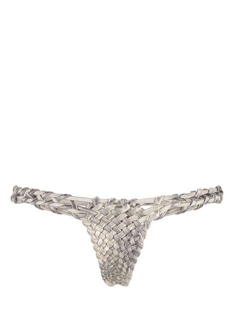Slip bikini con design intrecciato in argento - donna ISA BOULDER | RS23SB6SLTSLVR