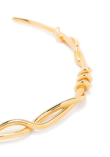 Gold-tone twist knot choker necklace - women  JIL SANDER | J11UU0016J12003715