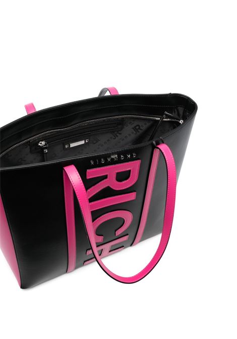 Black and pink logo-detail shoulder bag - wome  JOHN RICHMOND | RWP23177BON2BLKPNK