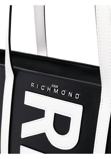 Borsa a spalla con logo in nero e bianco - donna JOHN RICHMOND | RWP23177BON2BLKWHT