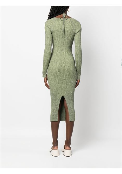 Green crossover strap bodycon midi dress - women SIMKHAI | 1231039KMDNGHTMLT