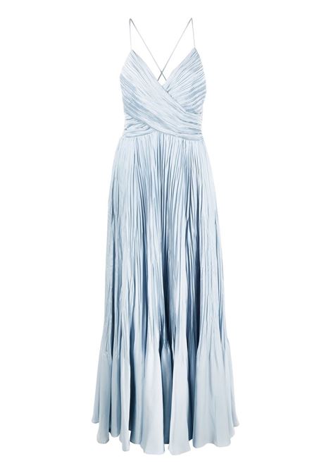 Light blue fully-pleated V-neck gown - women JONATHAN SIMKHAI | 1231086HLGHTSKY