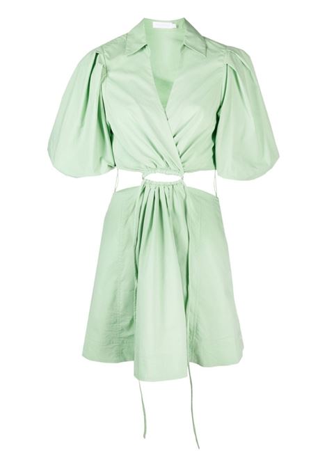 Green cut-out puff-sleeve dress - women SIMKHAI | 2231007TGRN