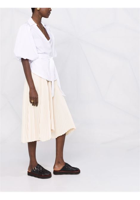 Blusa con scollo a V in bianco - donna SIMKHAI | JS2020TWHT