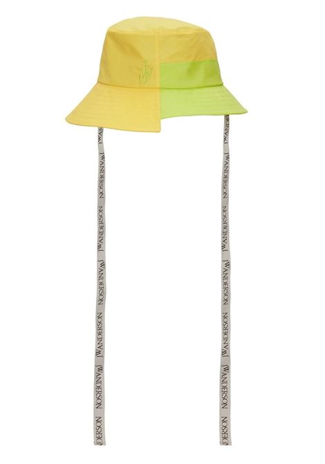 Yellow and lime green asymmetric colour-block bucket hat - unisex JW ANDERSON | AC0101FA0214219