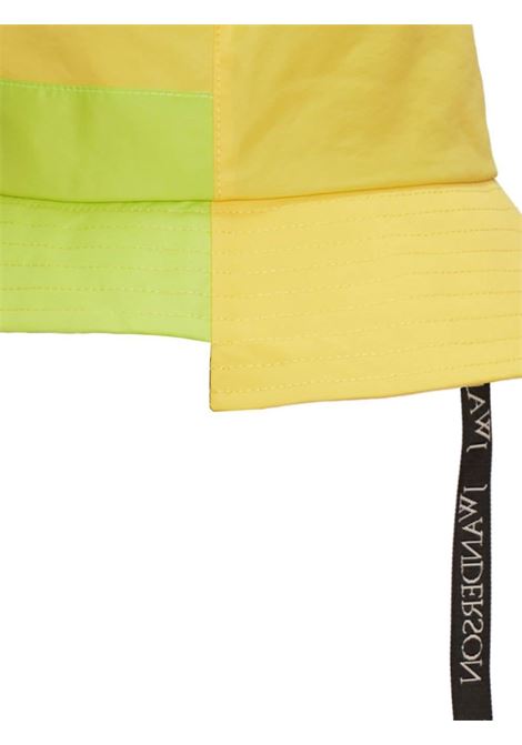 Yellow and lime green asymmetric colour-block bucket hat - unisex JW ANDERSON | AC0101FA0214219