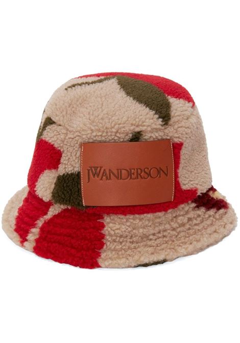 Cappello bucket con applicazione in beige - unisex JW ANDERSON | AC0175PG1139132