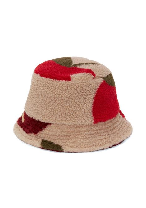 Beige logo-patch fleece bucket hat - unisex JW ANDERSON | AC0175PG1139132