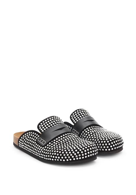 Black crystal-embellished mules - women  JW ANDERSON | ANW40010A17060999