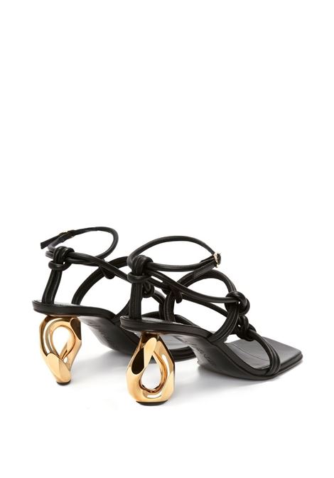 Black chain-heel strappy sandals - women JW ANDERSON | ANW40072A17190999