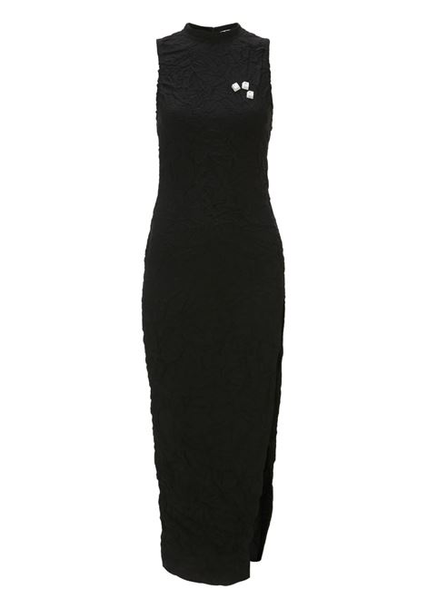 Black Keyboard crinkled-finish dress - women JW ANDERSON | DR0361PG1275999