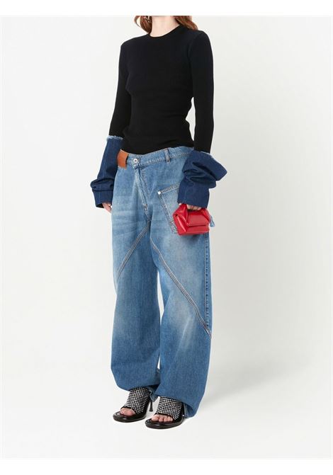 Blue oversized twisted wide-leg jeans - unisex JW ANDERSON | DT0052PG1164804
