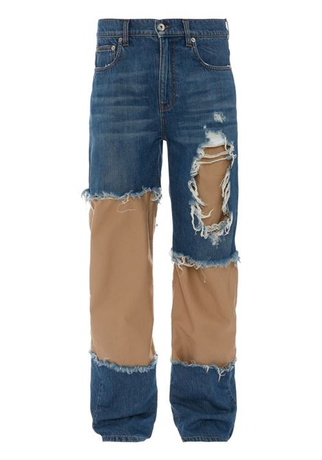 Jeans con effetto vissuto in blu - uomo JW ANDERSON | DT0055PG1164804