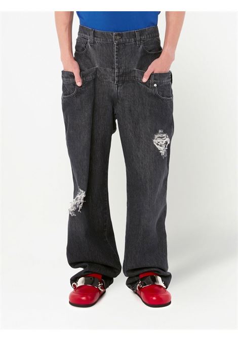 Grey double waistband jeans - men  JW ANDERSON | DT0066PG1195929