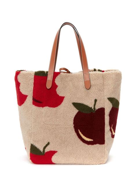 Beige apple-print hand bag - unisex JW ANDERSON | HB0472PG1139132