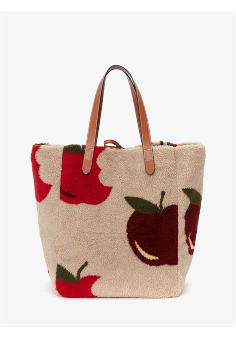 Beige apple-print hand bag - unisex JW ANDERSON | HB0472PG1139132