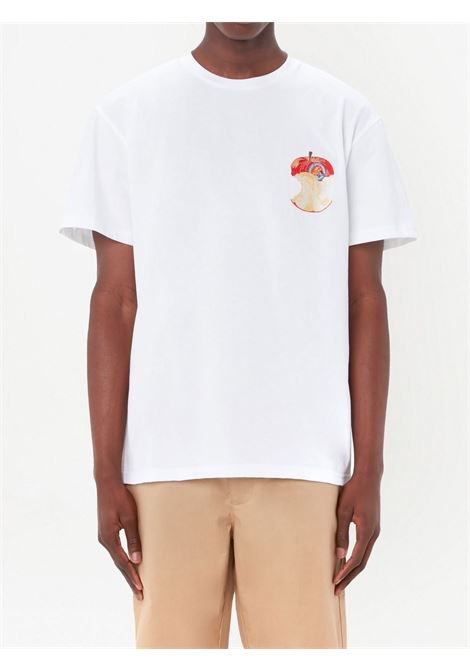 White apple core logo T-shirt - uomo JW ANDERSON | JT0123PG1203001