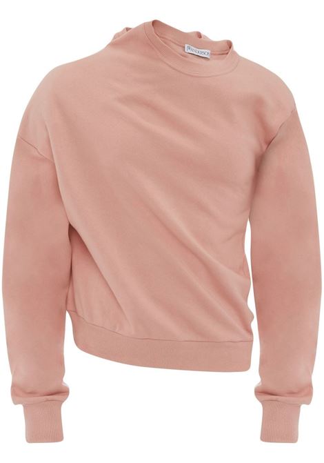 Dust pink double neckline twisted sweatshirt - men  JW ANDERSON | JW0064PG1218300