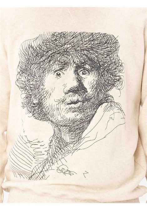 Beige and grey Rembrandt embroidered sweatshirt - men JW ANDERSON | JW0078PG0909102