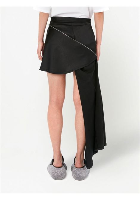 Black zip-up asymmetric skirt - women JW ANDERSON | SK0128PG1116999