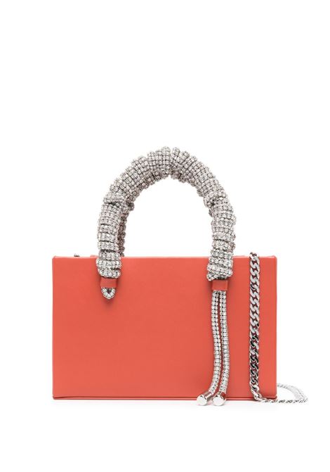 Orange crystal-embellished handle tote bag - women KARA | HB275F8906