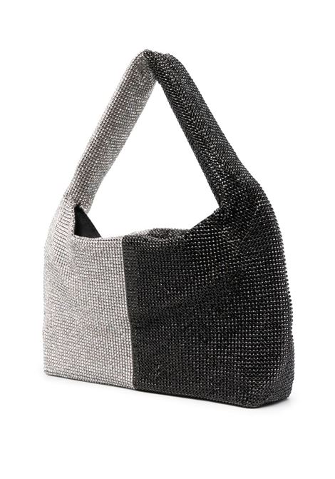 Silevr and black crystal-embellished shoulder bag - women KARA | HB320G9035