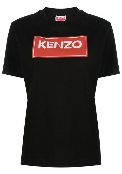 Black logo-print T-shirt - women  KENZO | FC62TS0104SY99A