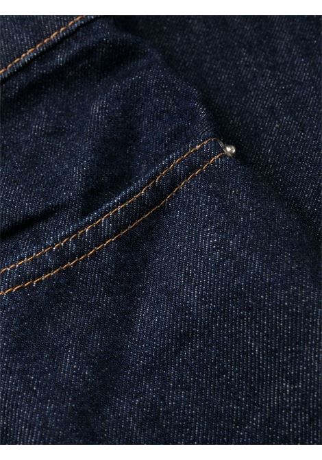 Blue high-waist wide-leg jeans - women KENZO | FD52DP2136B1DM