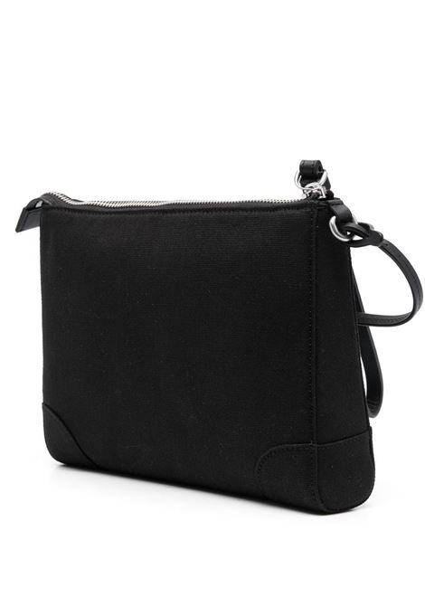 Black logo-patch clutch bag - women KENZO | FD52PM922F0199