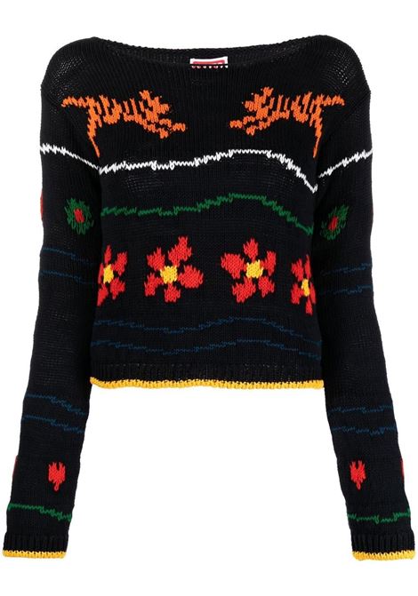 Black intarsia-knit design jumper - women KENZO | FD52PU3523CB99J