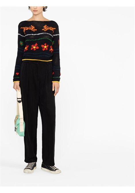 Black intarsia-knit design jumper - women KENZO | FD52PU3523CB99J
