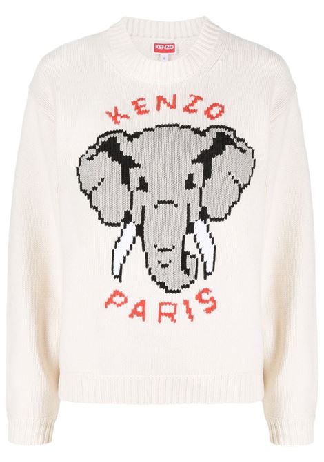 White elephant intarsia jumper - women KENZO | FD52PU3653BA02
