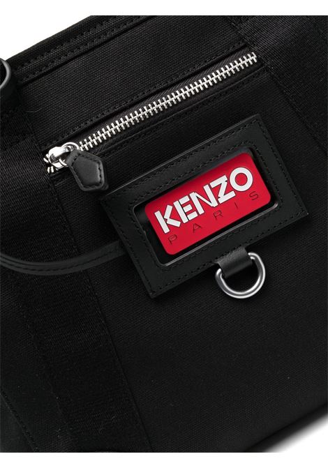Black logo-tag tote bag - women KENZO | FD52SA960F0199
