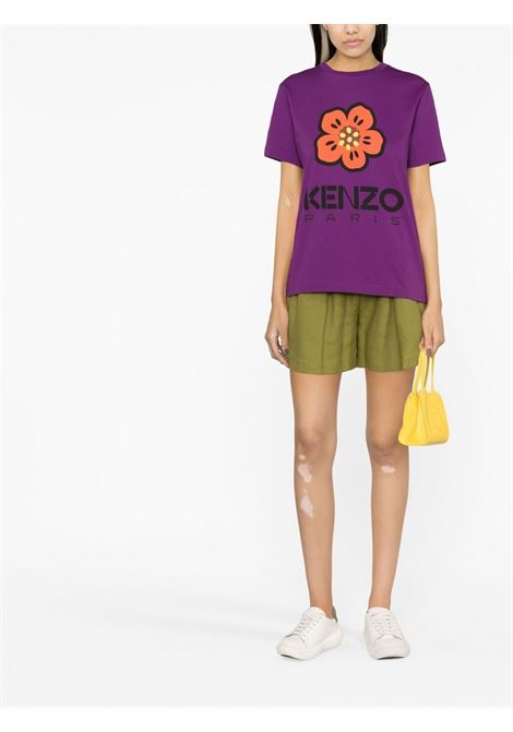 Purple Boke Flower-print T-shirt - unisex KENZO | FD52TS0394SO83