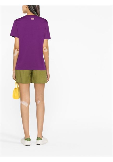 Purple Boke Flower-print T-shirt - unisex KENZO | FD52TS0394SO83