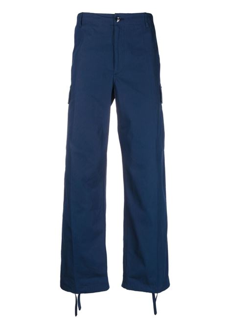 Blue straight-leg cargo trousers - men KENZO | FD55PA2429DD77