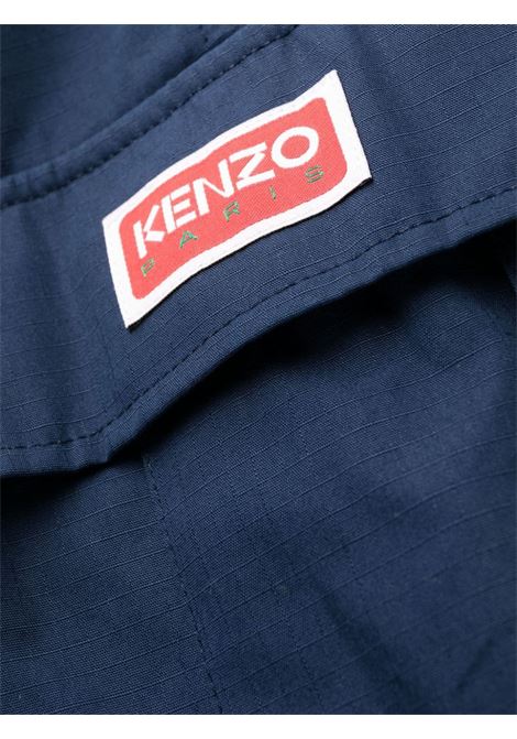 Blue straight-leg cargo trousers - men KENZO | FD55PA2429DD77
