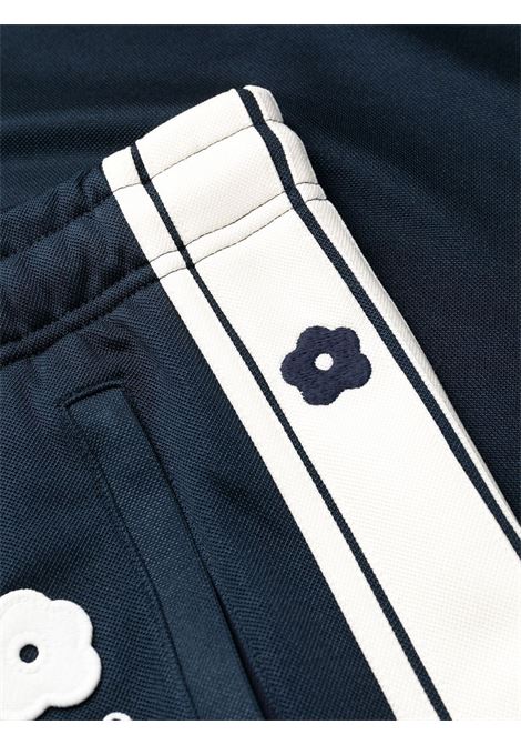Blue 'Boke' flower signature motif track trousers - men KENZO | FD55PA7474IE77