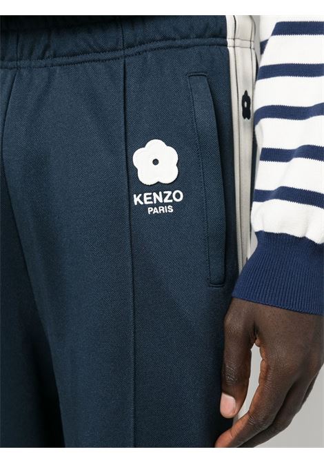 Blue 'Boke' flower signature motif track trousers - men KENZO | FD55PA7474IE77