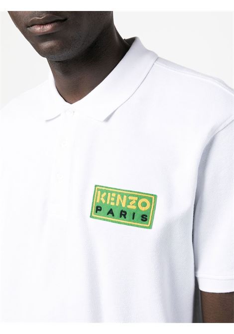Polo con applicazione logo in bianco - uomo KENZO | FD55PO0064PU01