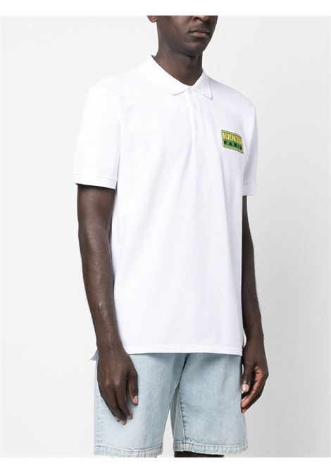 White logo-patch polo shirt - men KENZO | FD55PO0064PU01