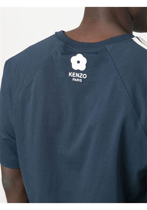 T-shirt con stampa in blu - uomo KENZO | FD55TS4514SC77