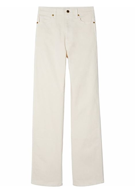 Jeans a vita alta color crema - donna KHAITE | 1032008
