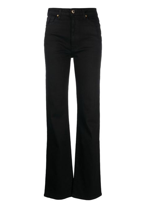 Black high-rise straight-leg jeans - women KHAITE | 1032097