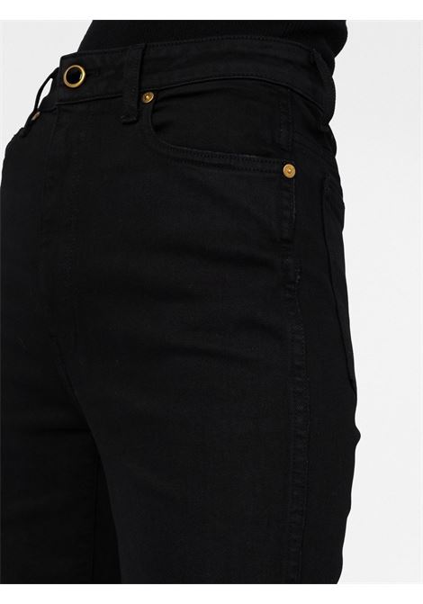 Black high-rise straight-leg jeans - women KHAITE | 1032097