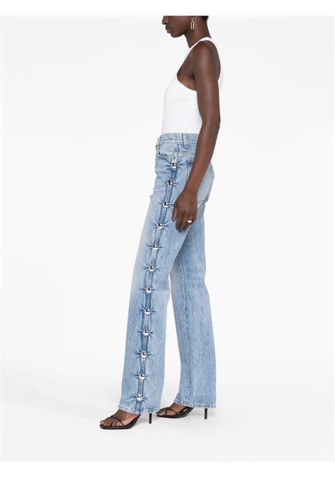 Light blue Danielle studded straight-leg jeans - women  KHAITE | 1104084084
