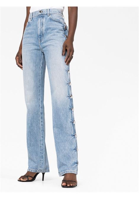 Light blue Danielle studded straight-leg jeans - women  KHAITE | 1104084084